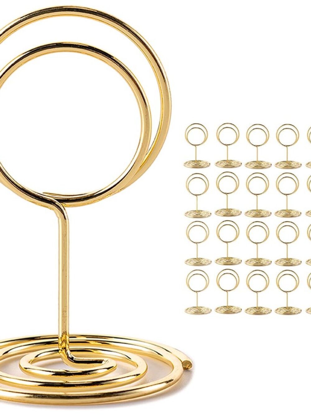 Table Number Holders, 26PCS Place Card Holder, Photo Holder 2" Gold